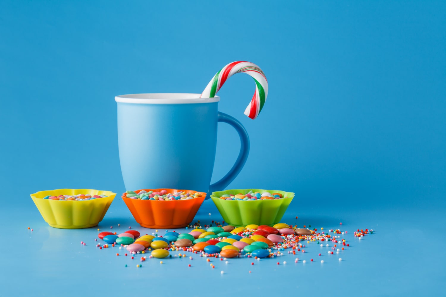 Colorful Holiday Candy Decorations Brighten A Child’s Festive Celebration